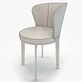 Modern Leather Single Chair with Sleek Metal Legs Contemporary Design for Home Use