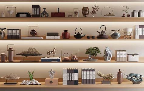 New Chinese Decorative Ornament Combination 3d model