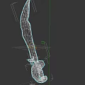 Medieval Weapon Dagger With Sharp Metal Blade And Golden Handle Design