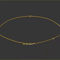Women's Elegant Gold Necklace With Delicate Chain And Diamond Pendant Drop Design