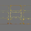 Elegant Golden Photo Frames With Ornate Decorative Patterns And Classic Styles