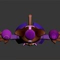 3D Feline Character With Floating Purple Spheres Purple Coat And Pink Accents In Magical Design