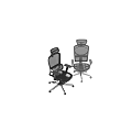 Ergonomic Mesh Office Chair With High Back Adjustable Armrests And Wheeled Base