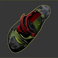 Professional Climbing Shoes With Green Red Straps And Grippy Sole For Rock Climbing
