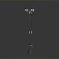 Vintage Outdoor Lighting Combinations With Various Heights Multiple Heads And Glass Shades