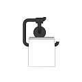 Modern Black Metal Wall Mounted Toilet Paper Holder For Bathroom