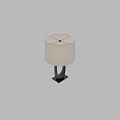 LIAIGRE CITRON Lamp with Black Patina Bronze Base and 48.4433 cm Lampshade Diameter