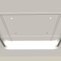 Elegant Modern Ceiling Design with Recessed Lights and Smooth Decorative Lines 3d model