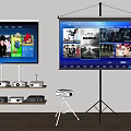 Projection curtain projector 3d model