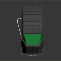 Professional Gray And Green Tape Measure With Metal Clip And Rubber Grip