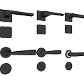 Stylish Modern Black Metal Door Handles with Various Design Options for Home Interiors