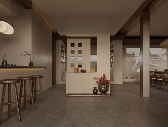 Qui Restaurant Homestay Lobby Restaurant 3d model
