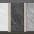 Modern Luxury Stone Wall Design With Three Color Textured Panels