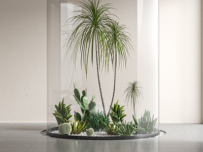 Modern plant landscape landscaping model