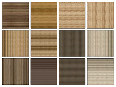 Natural Wooden Flooring with Diverse Grain Patterns and Warm Color Variations 3d model