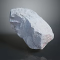 Decorative White Natural Stone With Rough Textured Surface On Dark Background 3d model