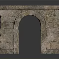 Ancient Stone Arch Structures With Medieval Construction And Stacked Stones 3d model