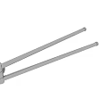 Sleek Double Rod Stainless Steel Towel Rack for Bathroom Daily Use