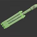 Military Weapon Multi Stage Rocket With White Boosters And Engine Structure Design 3d model