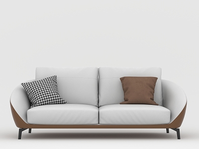 Sofa Double Sofa White Sofa 3d model