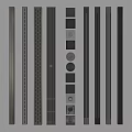 Modern Bathroom Small Accessories With Metal Drain Strips Round Fixtures And Various Designs