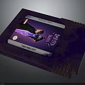 Vintage Purple Game Cartridge With Dark Cut Chronicles And Character Illustration