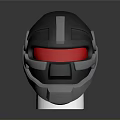Modern Futuristic Tech Inspired Black Gray Red Shiny Reflective Sleek Design Helmet