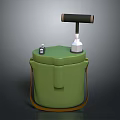 Green Portable Switch Panel With Handle And Black Silver Control Knob