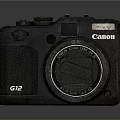 Professional Black Canon G12 Digital Camera With Vintage Electronic Design
