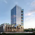 Modern Hotel Architecture 3d model