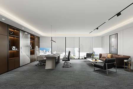 Modern Office Manager's Office Chairman's Office 3d model