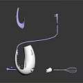 Modern Electronic Appliances With White And Purple Components And Sleek Design
