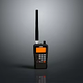 Weapon Military Radio With Black Antenna Texas Screen Keypad On Gray Reflective Background