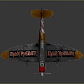 Vibrant Cosmic Aircraft Model Featuring Rainbow Fire Design On Colorful Wings