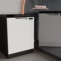 Poliform Stylish Modern Kitchen Appliances Showcase White And Black Dishwashers