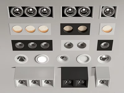 Modern Downlight Spotlight Combination Embedded Downlight Spotlight 3d model