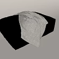 sofa stool rectangular 3d model