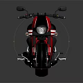 Red and Black Modern Cruiser Motorcycle With Sleek Design And Stylish Wheels