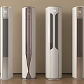 Modern Vertical Air Conditioner Fans With Four Unique Designs And Digital Screens