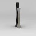 Slim Textured Lockers In Black And Grey For Modern Storage Spaces 3d model