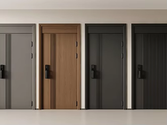 Anti-theft door entry door child-mother door entry door password door 3d model