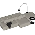 Modern Multiplayer Sofa Module Sofa Back-to-Back Sofa 3d model