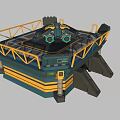 Alien Science Fiction Tarmac Alien Spacecraft Technology Style Meichen Star Style Future Technology Series Combat Machine 3d model