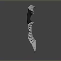 Sculpting Carving Knife With Black Handle And Silver Blade On Blurred Gradient Background