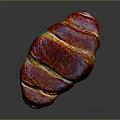 Freshly Baked Buttery Croissant With Golden Brown Flaky Layers And Shiny Crust