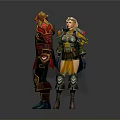 Fantasy Male And Female Warrior Characters In Detailed Armor Design