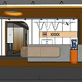 Modern Reception Waiting Reception Area 3d model