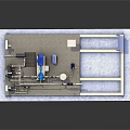 Industrial Equipment Model With Mechanical Structure Platform And Support Frame
