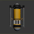 Yellow Ocean Sub Underwater Vehicle With Spherical Cabin And Metal Frame