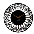 Decorative Josh Clock Featuring Intricate Black And Gold Openwork Floral Patterns 3d model